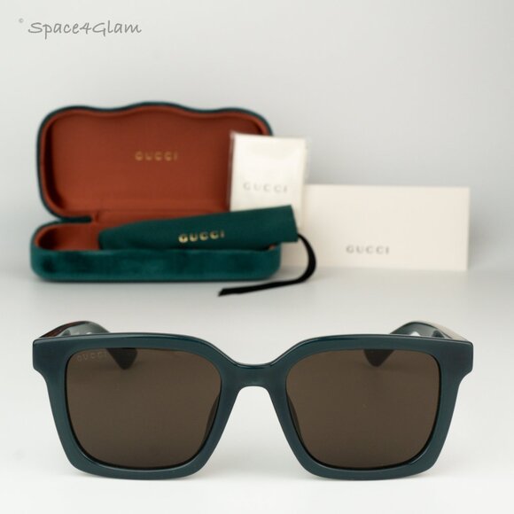 BRAND NEW Gucci GG1582SK 003 Opal Blue Grey Brown Unisex Square Sunglasses main image 7